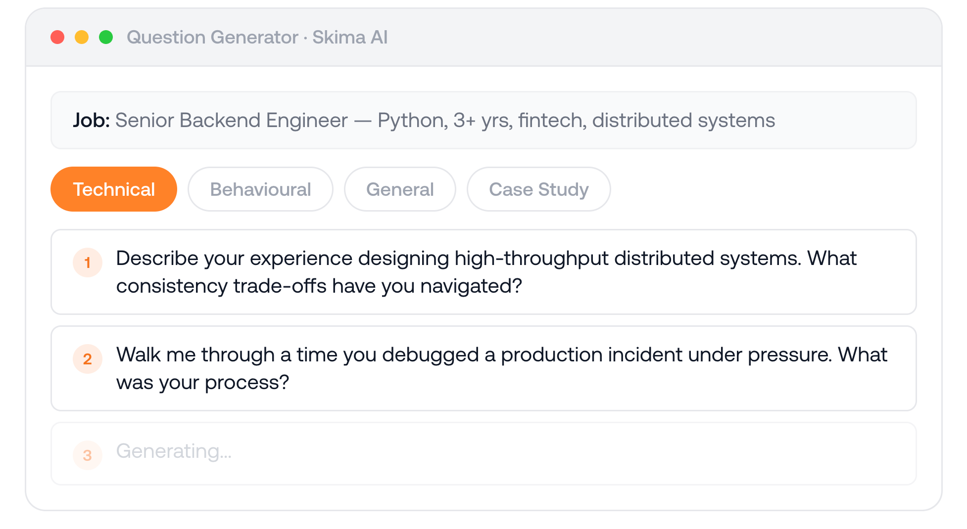 Question Generator — Skima AI